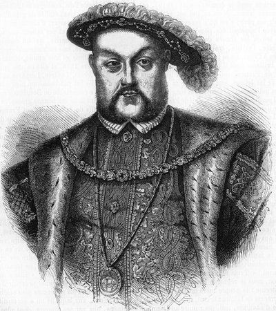 Porträtt av Henrik VIII, kung av England och Irland (1491-1547). av Unknown artist