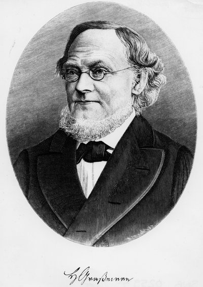 Porträtt av Hermann Grassmann (gravyr) av Unknown artist