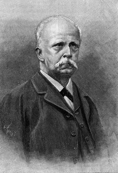 Porträtt av Hermann Louis Ferdinand von Helmholtz (1821 - 1894), tysk fysiker och fysiolog. Gravyr i "" Nature: översyn av vetenskaperna och deras tillämpningar på konst och industri "" av den 22 september 1894. av Unknown artist
