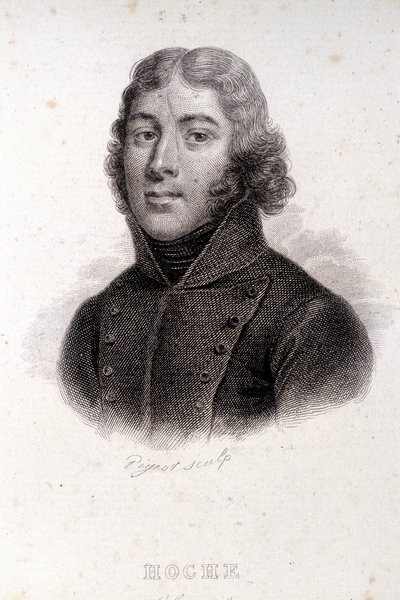 Porträtt av Hoche, gravyr från 1800-talet av Unknown artist