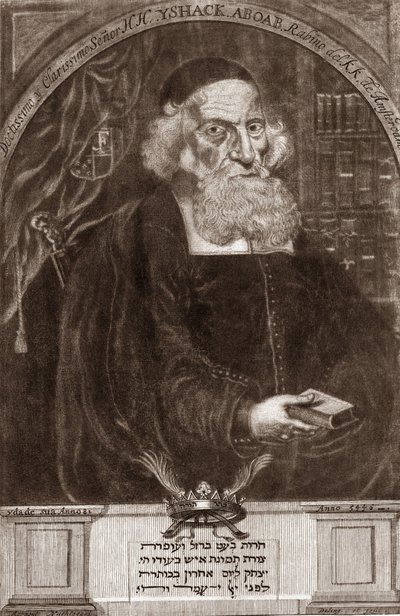 Porträtt av Isaac Aboab da Fonseca (1605-1693) - Isaac Aboab da Fonseca - rabbin, lärd, kabbalist och författare av Unknown artist