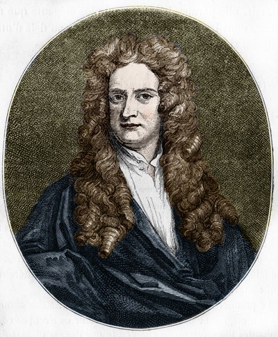 Porträtt av Isaac Newton (1642-1727) engelsk fysiker. av Unknown artist