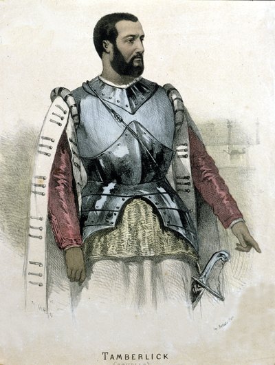Porträtt av den italienska tenoren Enrico Tamberlick (1820 - 1869) i Otello av Gioacchino Rossini av Unknown artist