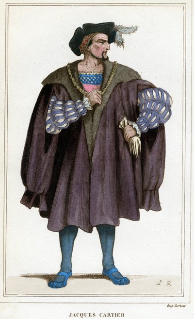 Porträtt av Jacques Cartier (1491 - 1557). av Unknown artist