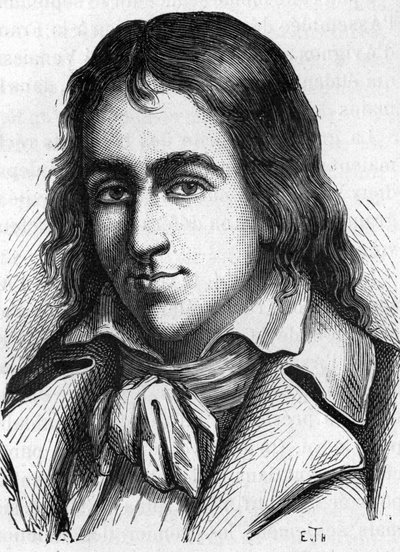 Porträtt av Jacques René Hébert. Fransk journalist och politiker 1757-1794 av Unknown artist