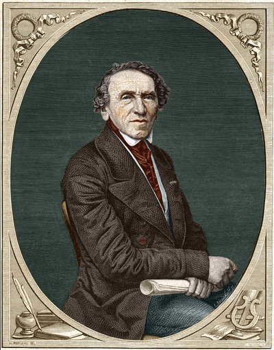 Porträtt av Jakob Liebmann Meyerbeer (1791-1864), tysk kompositör. av Unknown artist