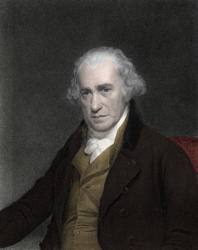 Porträtt av James Watt (1736-1819), skotsk uppfinnare och mekaniker - James Watt, skotsk ingenjör av Unknown artist