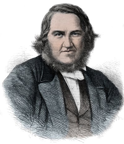 Porträtt av James Young Simpson (1811-1870) skotsk obstetriker - Sir James Young Simpson av Unknown artist