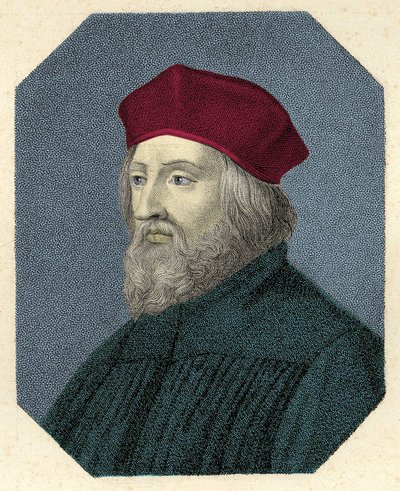 Porträtt av Jan Hus (eller Jean Huss av Unknown artist