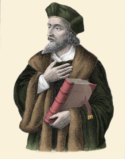 Porträtt av Jan Hus (eller Jean Huss av Unknown artist