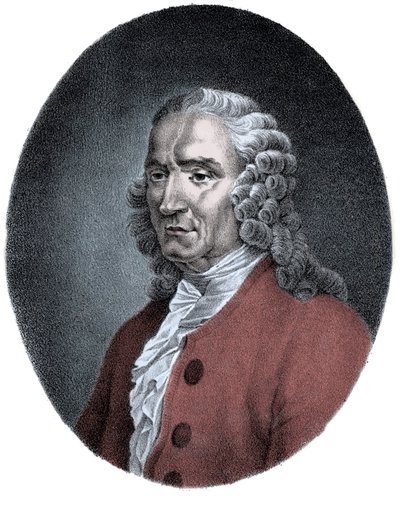 Porträtt av Jean-Philippe (Jean Philippe) Rameau (1683-1764), fransk kompositör. av Unknown artist