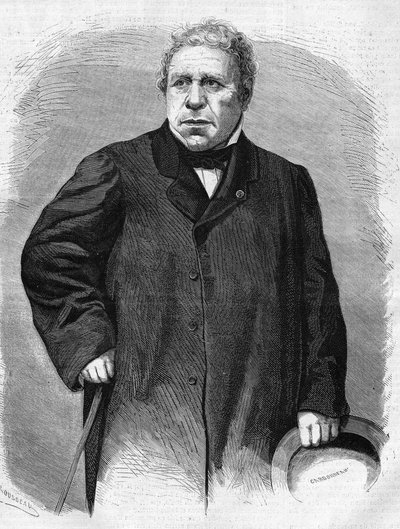 Porträtt av Jean Auguste Dominique Ingres (1780-1867). fransk målare. av Unknown artist