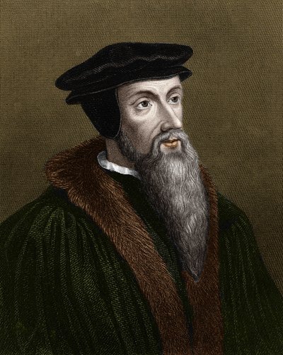 Porträtt av Jean Calvin (1509-1564), fransk religiös reformator och författare. av Unknown artist