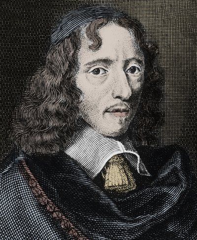 Porträtt av Jean Chapelain (1595-1674), fransk poet - Gravyr - Jean Chapelain (1595-1674) Fransk poet och litteraturkritiker - Gravyr av Unknown artist