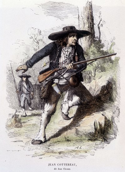 Porträtt av Jean Cottereau, dit Jean Chouan (1757-1794), ledare för upproret i Lower Maine 1793 - gravyr av Unknown artist