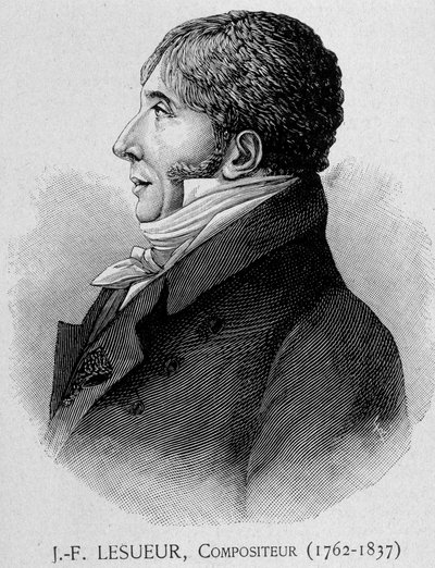 Porträtt av Jean Francois Lesueur (1762 - 1837), fransk kompositör av Unknown artist