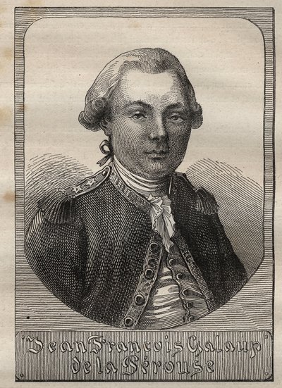 Porträtt av Jean Francois de Galaup, greve av La Perouse (1741-1788) - illustration hämtad från "The Great Mariners of the 18th century"" av Unknown artist
