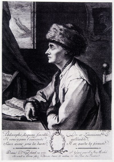 Porträtt av Jean Jacques Rousseau av Unknown artist