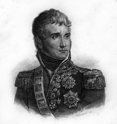 Porträtt av Jean Lannes, hertig av Montebello (1769 - 1809) marskalk av Frankrike, gravyr från 1800-talet av Unknown artist