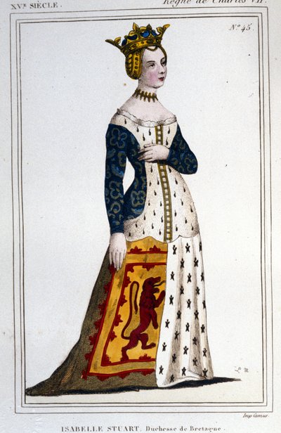 Porträtt av Jeanne - Isabelle Stuart (1426 - 1494/9), hertiginna av Bretagne. av Unknown artist