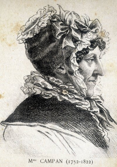 Porträtt av Jeanne Louise Henriette Genest, Madame Campan (1752 - 1822), fransk pedagog - i "" Les Contemporains", n.d. slutet av 1800-talet. av Unknown artist