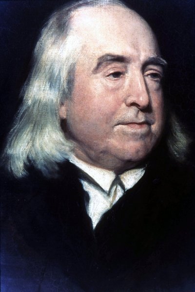 Porträtt av Jeremy Bentham (1748-1832), brittisk filosof och juriskonsult. av Unknown artist