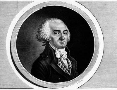 Porträtt av Jerome Petion de Villeneuve (1759-1793), ordförande för konventet och medlem av generalstaterna. Gravyr i "" Komplett samling av historiska målningar från den franska revolutionen, i tre volymer.""" 1804. av Unknown artist
