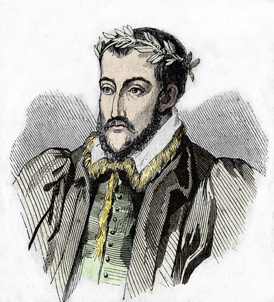 Porträtt av Joachim du Bellay. Fransk poet (Château du Liré, Maine-et-Loire av Unknown artist