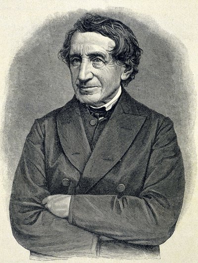 Porträtt av Johann Joseph Ignaz von Dollinger (1799 - 1890), Alllemand-präst och professor i kyrklig historia av Unknown artist