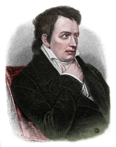 Porträtt av Johann Ludwig Tieck (1773-1853), tysk poet, översättare, förläggare, romanförfattare och kritiker av den romantiska rörelsen. av Unknown artist