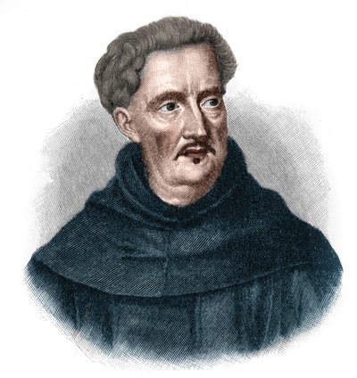 Porträtt av Johann Ulrich Megerle, dit Abraham St. Clare 1607-1 Populär prediktor för österrikisk barock. av Unknown artist