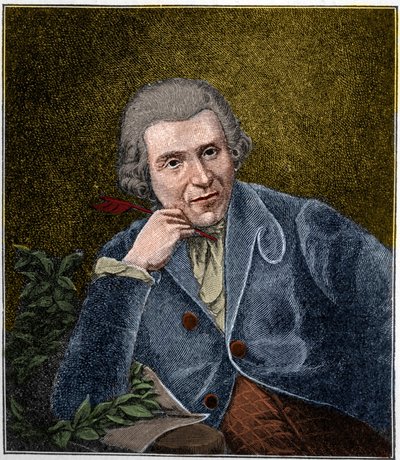 Porträtt av Johann Wilhelm Ludwig Gleim (1719-1803) tysk poet. av Unknown artist