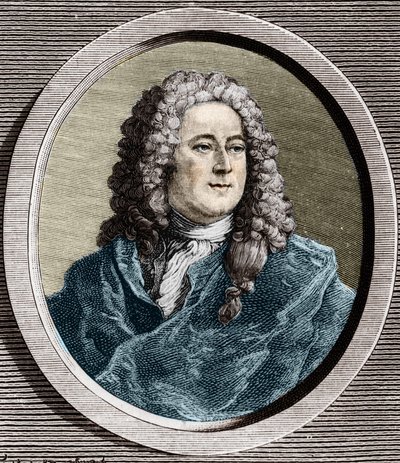 Porträtt av John Law (1671 - 1729), Scottish Financial som orsakade konkurs 1720 (Event of Quincampoix Street) av Unknown artist