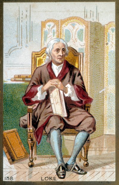 Porträtt av John Locke (1632-1704), engelsk filosof. 1800-talets kromolitografi. av Unknown artist