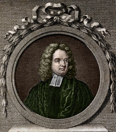 Porträtt av Jonathan Swift. Irländsk författare (1667 till 1745). av Unknown artist