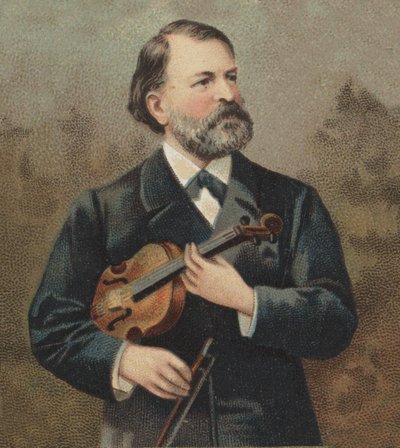 Porträtt av Joseph (Jos) Joachim (1831 -1907), ungersk (österrikisk-ungersk) violinist och kompositör av judiskt ursprung. av Unknown artist