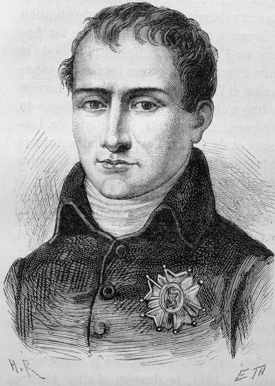Porträtt av Joseph Bonaparte (1768 - 1844). Gravyr från slutet av 1800-talet i "Histoire de France"" av H. Martin. av Unknown artist