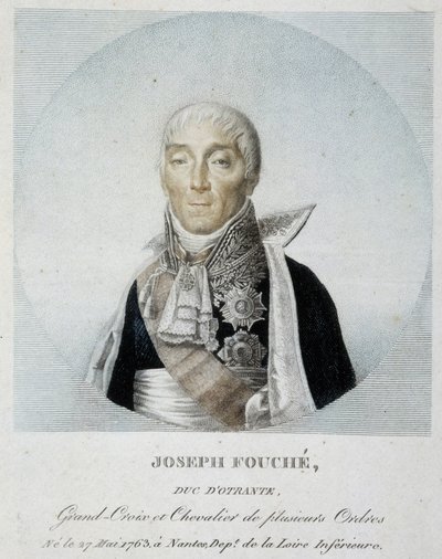 Porträtt av Joseph Fouché, hertig av Otranto, storkors och riddare av flera ordnar av Unknown artist