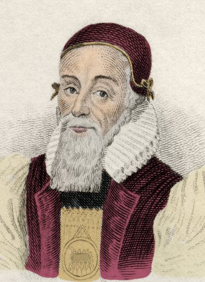 Porträtt av Joseph Hall (1574-1656) English Eveque av Unknown artist