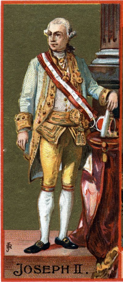 Porträtt av Josef II (1741-1790), ärkehertig av Österrike, kejsare (vald, inte krona) av det heliga riket (1765-1790). av Unknown artist