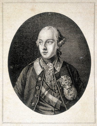 Porträtt av Josef II, kejsare av Tyskland (1741 - 1790) - i "" The Contemporains"", n.d. sent 1800-tal. av Unknown artist