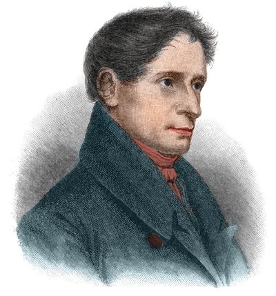 Porträtt av Joseph Karl Benedikt von Eichendorff (1788-1857), tysk poet och romanförfattare. av Unknown artist
