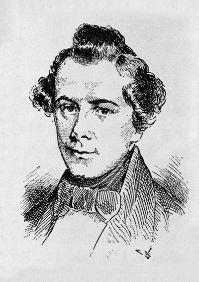 Porträtt av Joseph Lanner, österrikisk kompositör, violinist och dirigent (1801-1843). av Unknown artist