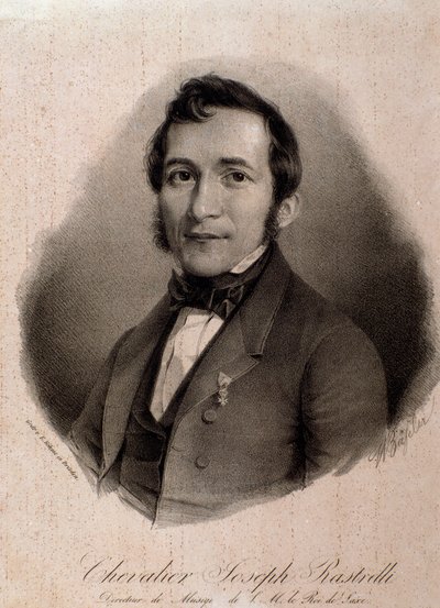 Porträtt av Joseph Rastrelli (gravyr) av Unknown artist