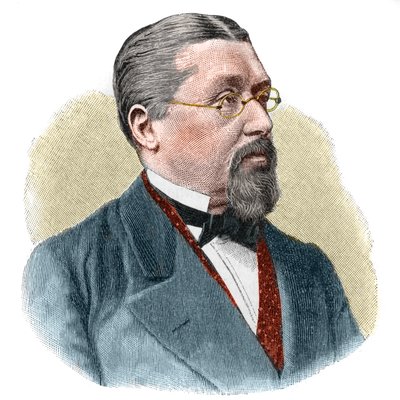 Porträtt av Joseph Victor von Scheffel (1826 -1886) tysk författare och poet. av Unknown artist
