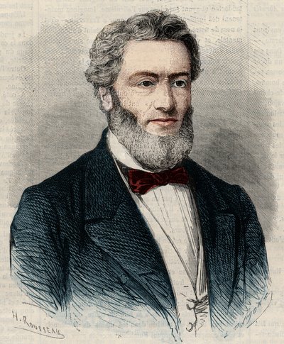 Porträtt av Jules Favre (1809-1880), fransk politiker och advokat. Gravyr i "" L