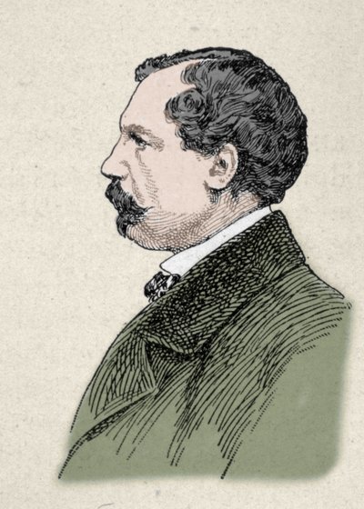 Porträtt av Jules de Goncourt (1830-1870), fransk författare. av Unknown artist