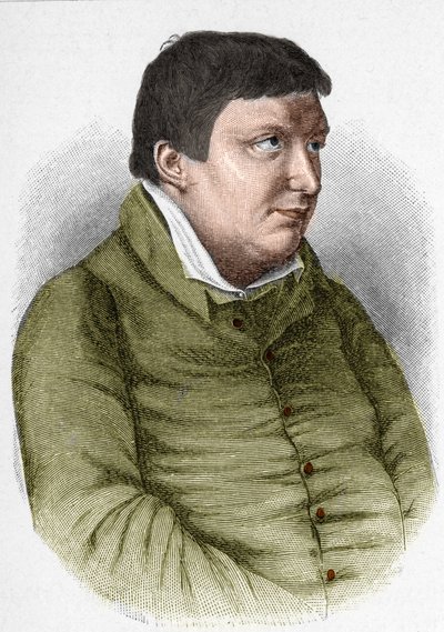 Porträtt av Karl Wilhelm Friedrich von Schlegel (1772-1829) tysk filosof, kritiker och författare av den romantiska rörelsen av Unknown artist