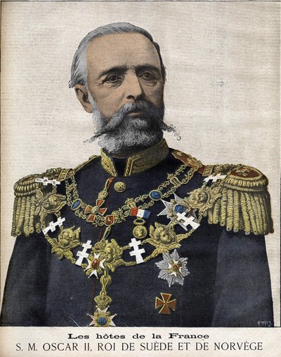 Porträtt av kung Oscar II. kung av Sverige och Norge. 1829-1907. av Unknown artist