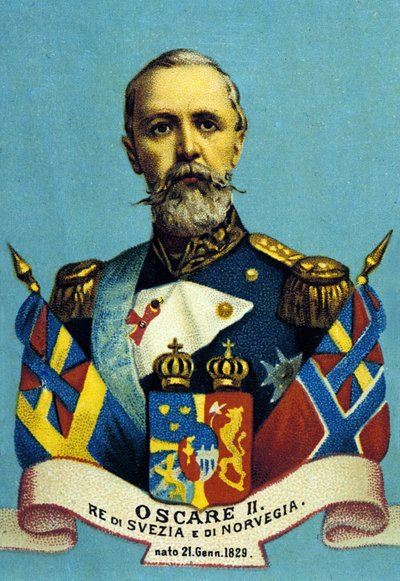 Porträtt av kung Oscar II. kung av Sverige och Norge. 1829-1907. av Unknown artist